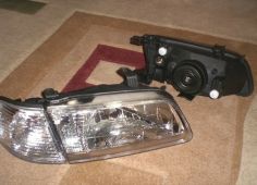 Тюнинг фар и поворотников Nissan Sunny b15