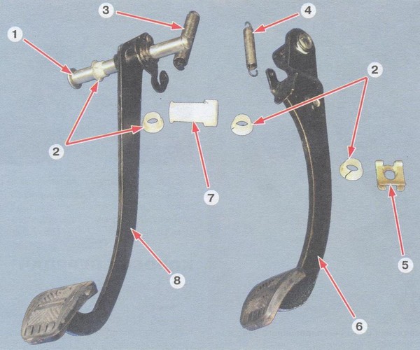 статья про замена втулок оси педали сцепления на автомобилях ваз 2108, ваз 2109, ваз 21099