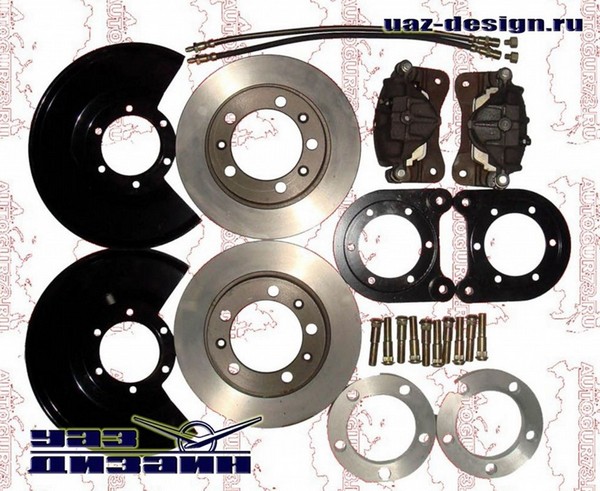 Установка дисковых тормозов на передний мост УАЗ 31514