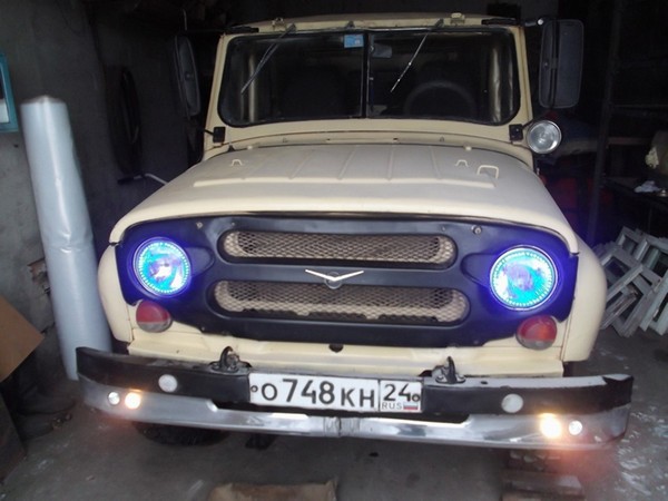 Установка светодиодов в фары УАЗ 469