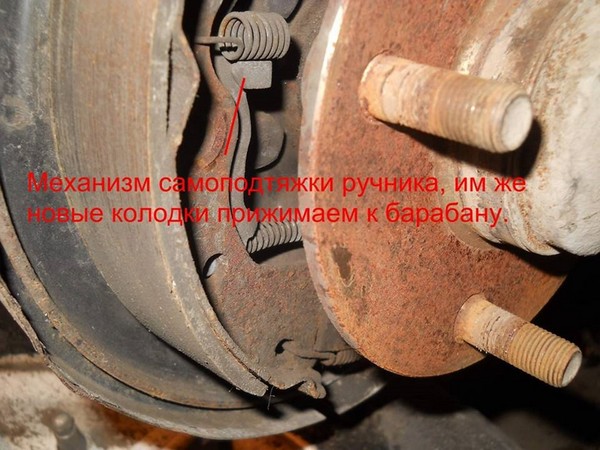 Замена задних колодок в Nissan Sunny b15