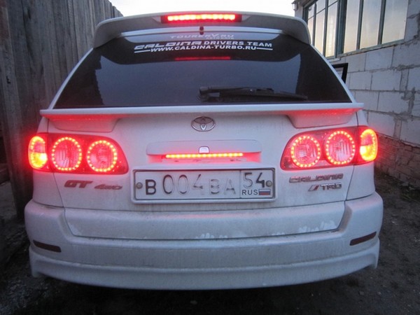 Установка светодиодов в заднюю оптику Toyota Caldina
