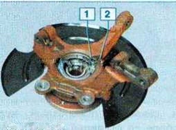 Замена подшипника ступицы переднего колеса Renault Sandero