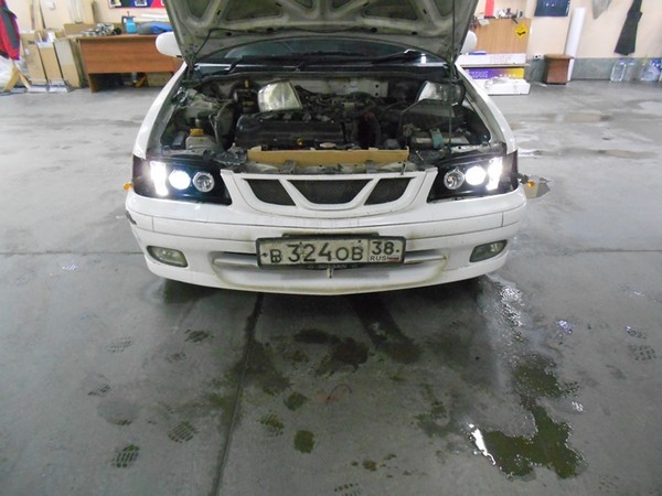 Изготовление и установка двойного ксенона Nissan Sunny b15