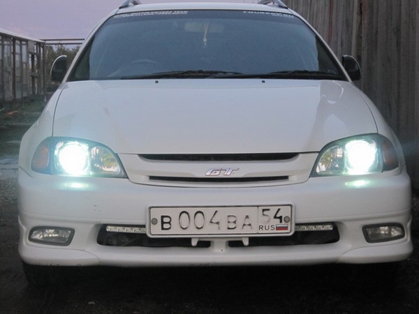 Установка евро-линз в фары Toyota Caldina