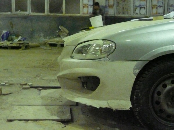 Переход бампера в капот Nissan Sunny N16 