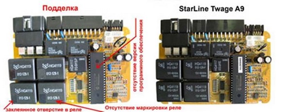 Отличия оригинальной системы StarLine от подделки