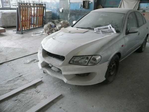 Изготовление обвеса на капот Nissan Sunny N16