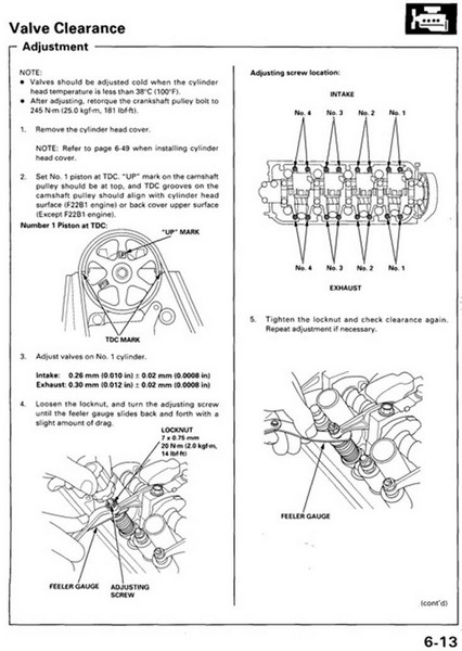 Регулировка клапанов Honda Accord 7