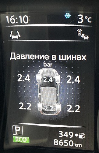 Активация датчиков давления шин TPMS на NISSAN Qashqai