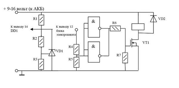 Схема инвертора управляющего сигнала