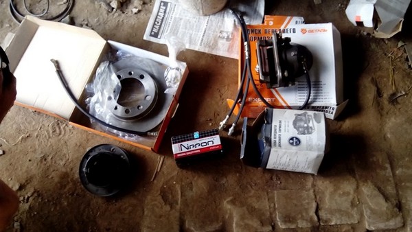 Установка передних дисковых тормозов УАЗ 469