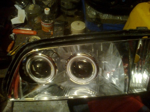Изготовление и установка двойного ксенона Nissan Sunny b15