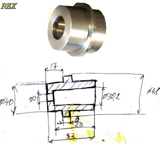 Необслуживаемые передние ступицы на ВАЗ 2107 (чертеж втулок)